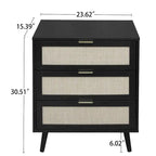 Table de chevet moderne à 3 tiroirs pour chambre ou salon - Non disponible