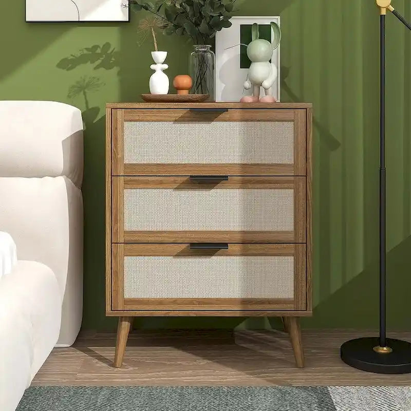Table de chevet moderne à 3 tiroirs pour chambre ou salon - Non disponible