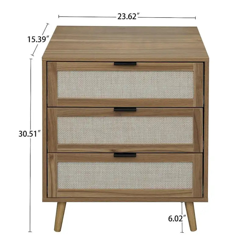 Table de chevet moderne à 3 tiroirs pour chambre ou salon - Non disponible
