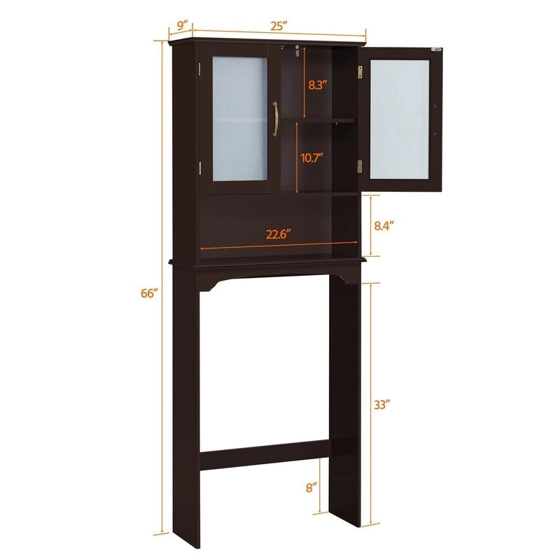 Armoire de rangement à installer au-dessus des toilettes - 9 cm (P) x 25 cm (L) x 66 cm (H)