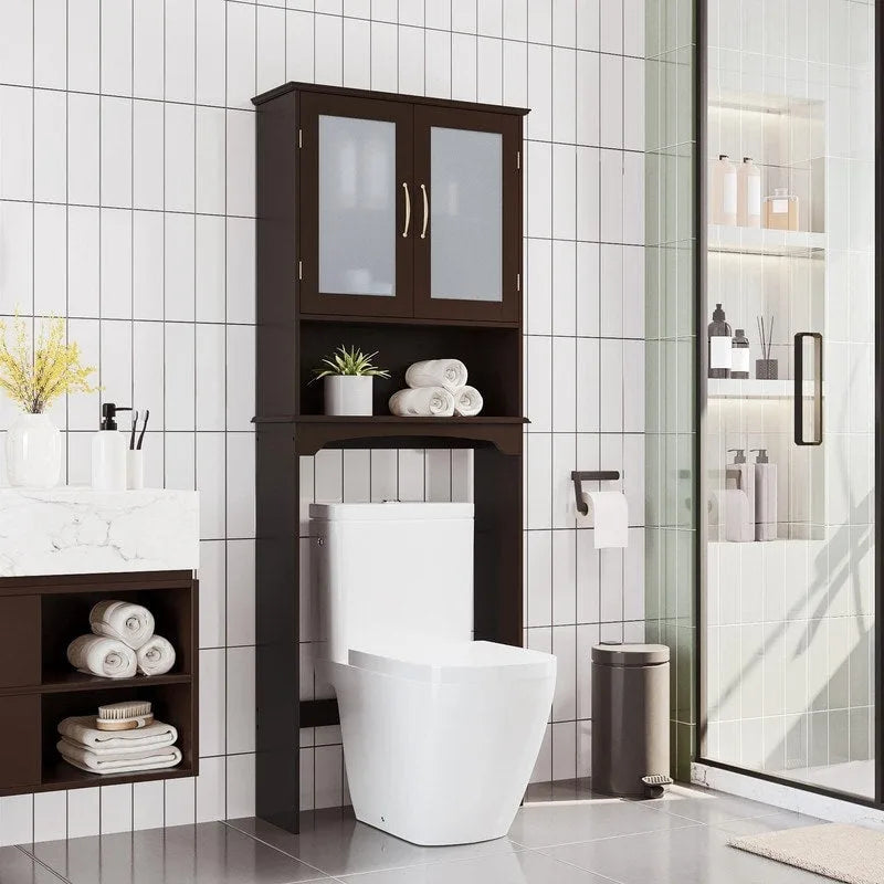 Armoire de rangement à installer au-dessus des toilettes - 9 cm (P) x 25 cm (L) x 66 cm (H)