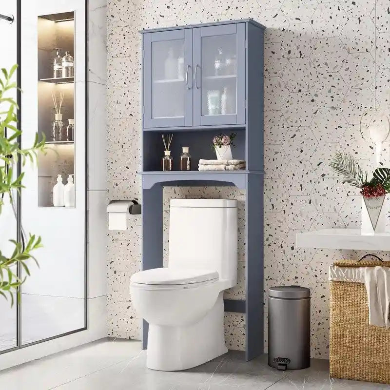Armoire de rangement à installer au-dessus des toilettes - 9 cm (P) x 25 cm (L) x 66 cm (H)