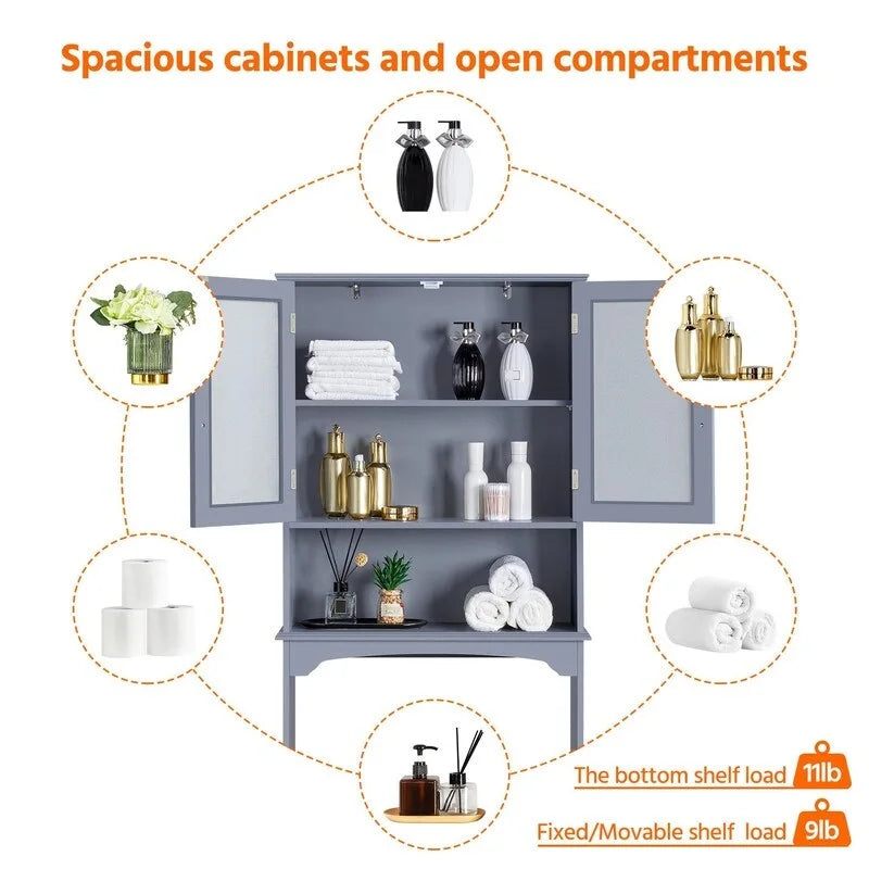 Armoire de rangement à installer au-dessus des toilettes - 9 cm (P) x 25 cm (L) x 66 cm (H)