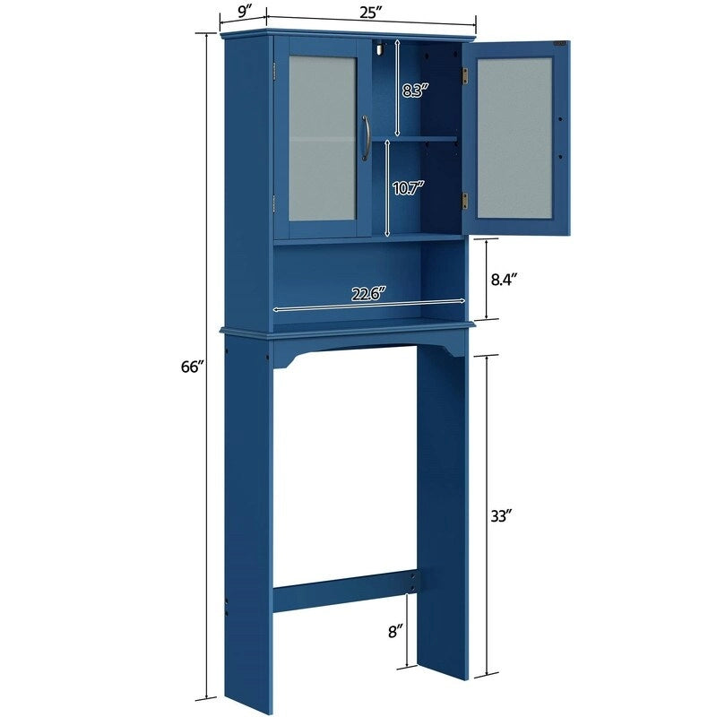 Armoire de rangement à installer au-dessus des toilettes - 9 cm (P) x 25 cm (L) x 66 cm (H)
