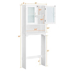 Armoire de rangement à installer au-dessus des toilettes - 9 cm (P) x 25 cm (L) x 66 cm (H)