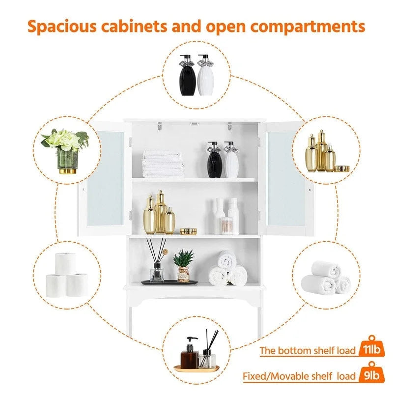 Armoire de rangement à installer au-dessus des toilettes - 9 cm (P) x 25 cm (L) x 66 cm (H)