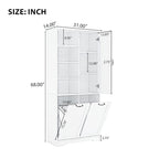 Meuble de rangement pour salle de bain avec tiroirs, panier à linge basculant, multiples espaces de rangement, étagère ouverte, étagère réglable
