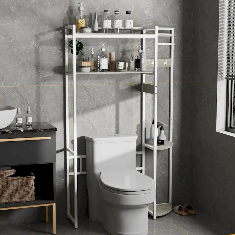 Grand meuble de rangement au-dessus des toilettes, étagère pour machine à laver, organisateur