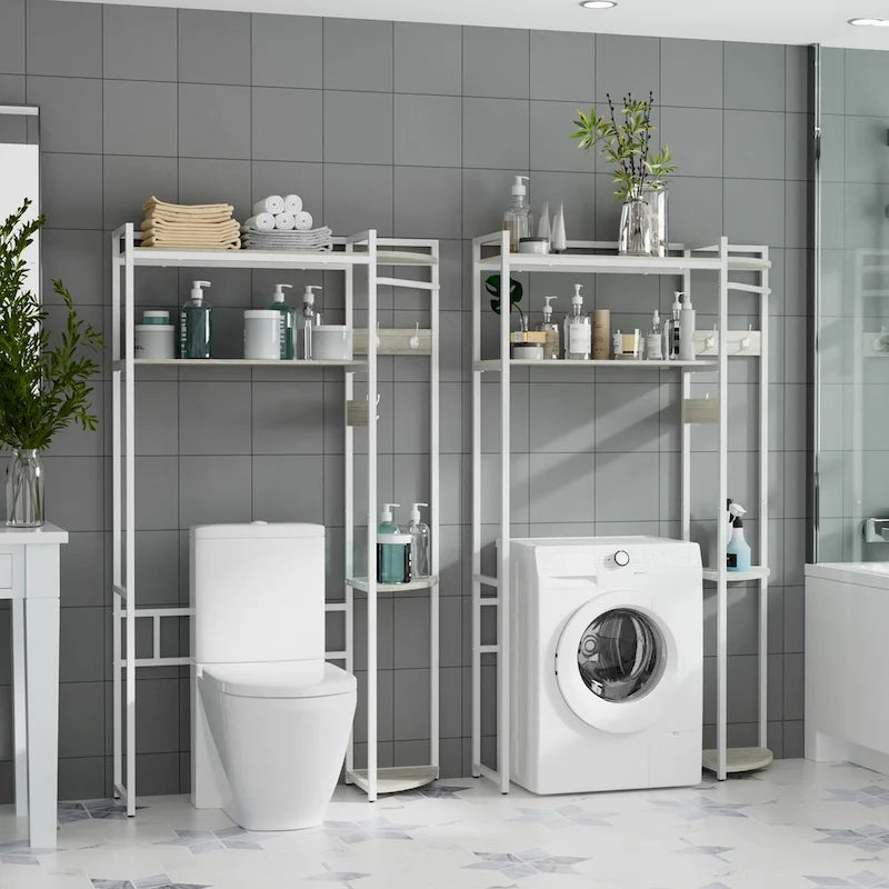 Grand meuble de rangement au-dessus des toilettes, étagère pour machine à laver, organisateur