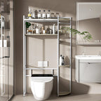 Grand meuble de rangement au-dessus des toilettes, étagère pour machine à laver, organisateur