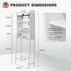 Meuble de rangement à installer au-dessus des toilettes, organisateur de salle de bain avec porte coulissante de style grange et étagères réglables, support de rangement - Voir photo