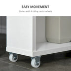 Meuble de salle de bain fin à roulettes, organisateur de rangement pour chambre ou salon, blanc