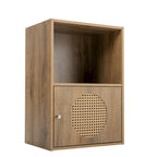Armoire de rangement pour salle de bain, petite armoire de rangement, casier en rotin, armoire à une porte