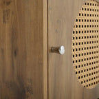 Armoire de rangement pour salle de bain, petite armoire de rangement, casier en rotin, armoire à une porte