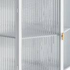 Armoire à linge d'angle au sol avec porte en verre trempé, dimensions : 56,5 cm (L) x 42 cm (P) x 80 cm (H)