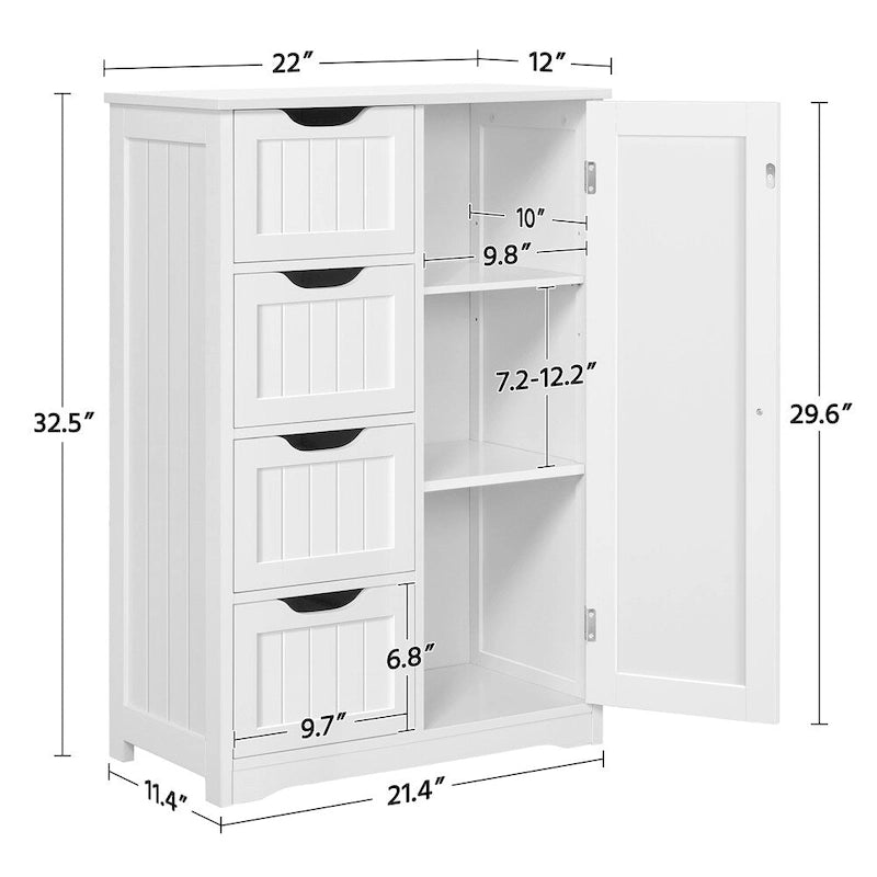 Meuble de salle de bain à 4 niveaux en bois Yaheetech pour salle de bain et cuisine - Non disponible