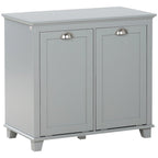 Armoire de rangement pour linge basculante, organisateur de salle de bain avec panier à linge basculant à deux compartiments