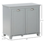 Armoire de rangement pour linge basculante, organisateur de salle de bain avec panier à linge basculant à deux compartiments