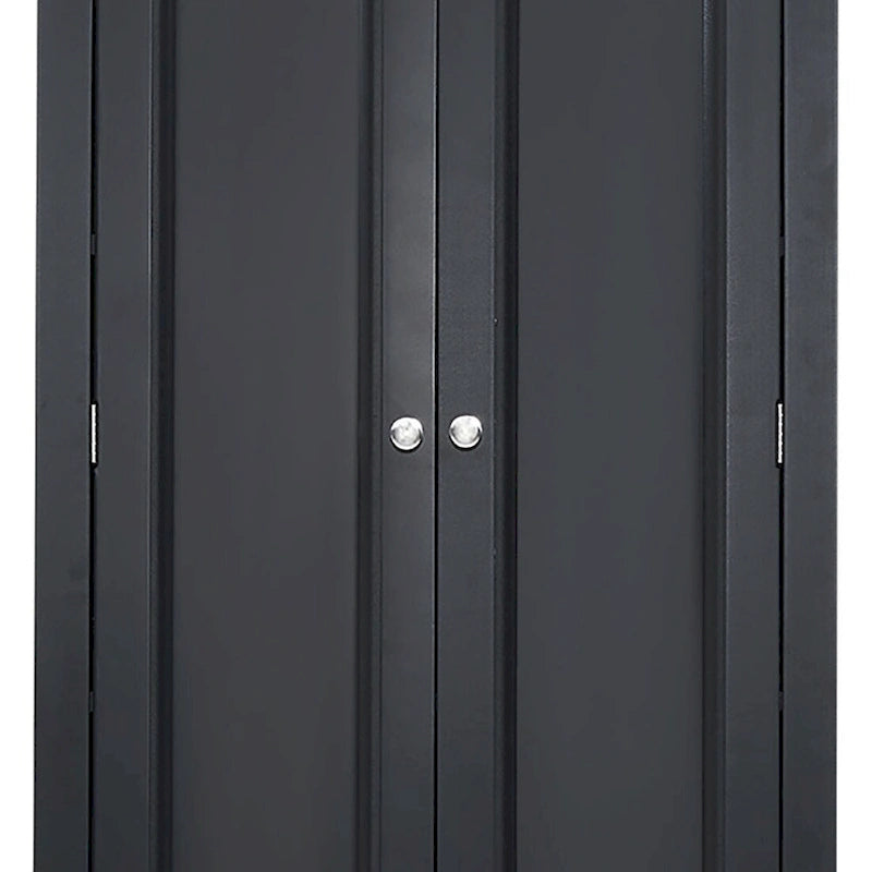 Armoire de rangement haute minimaliste standard autoportante pour salle de bain, avec un placard et 3 tiroirs