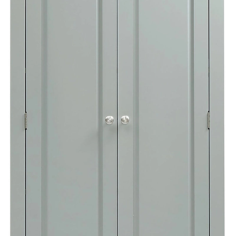 Armoire de rangement haute minimaliste standard autoportante pour salle de bain, avec un placard et 3 tiroirs