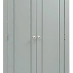 Armoire de rangement haute minimaliste standard autoportante pour salle de bain, avec un placard et 3 tiroirs