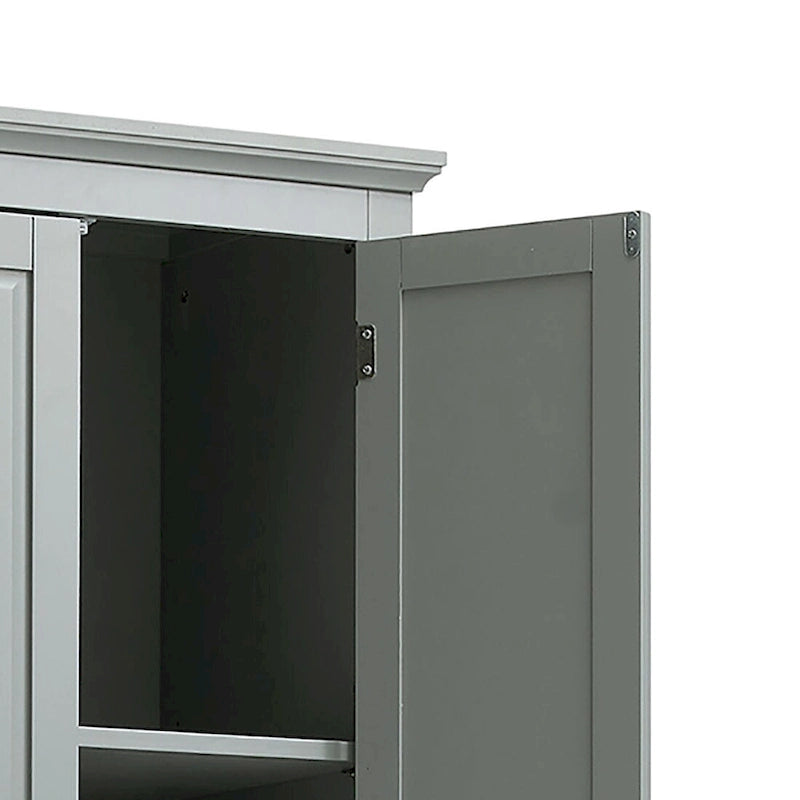 Armoire de rangement haute minimaliste standard autoportante pour salle de bain, avec un placard et 3 tiroirs