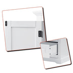 Armoire de rangement haute minimaliste standard autoportante pour salle de bain, avec un placard et 3 tiroirs