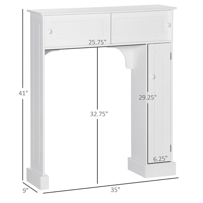 Meuble de salle de bain à poser au-dessus des toilettes, meuble de rangement de salle de bain autoportant