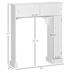Meuble de salle de bain à poser au-dessus des toilettes, meuble de rangement de salle de bain autoportant