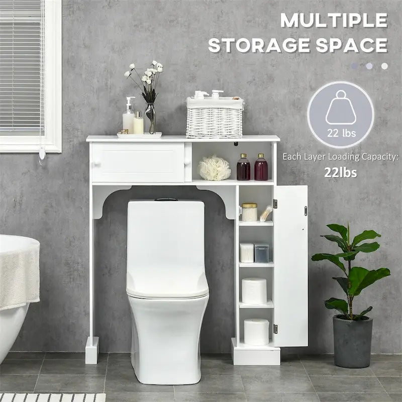 Meuble de salle de bain à poser au-dessus des toilettes, meuble de rangement de salle de bain autoportant