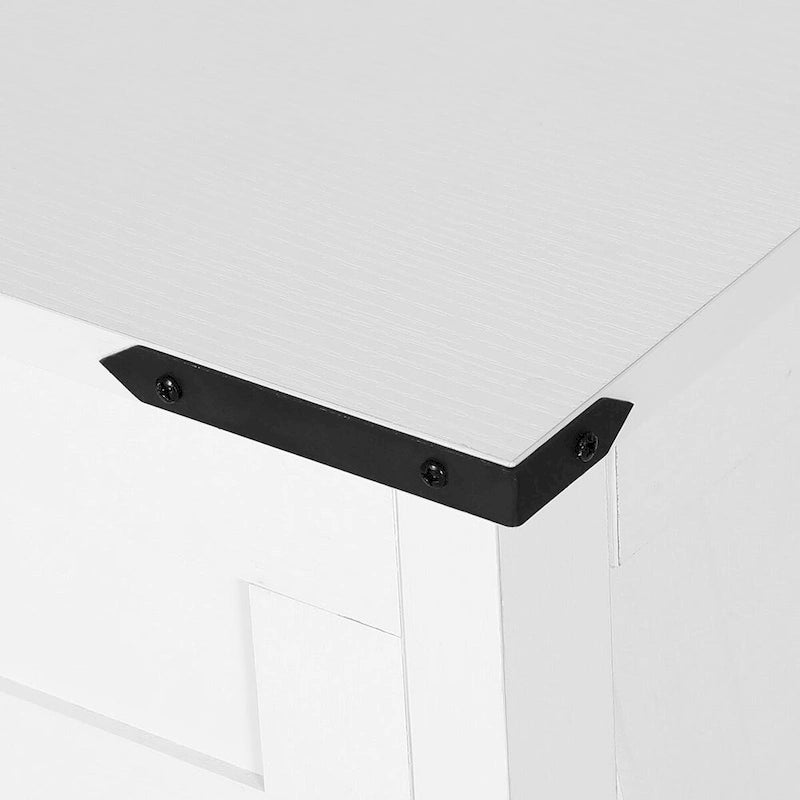 Armoire de rangement Moasis 58 pouces de haut pour salle de bain, avec portes et étagères