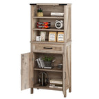 Armoire de rangement Moasis 58 pouces de haut pour salle de bain, avec portes et étagères