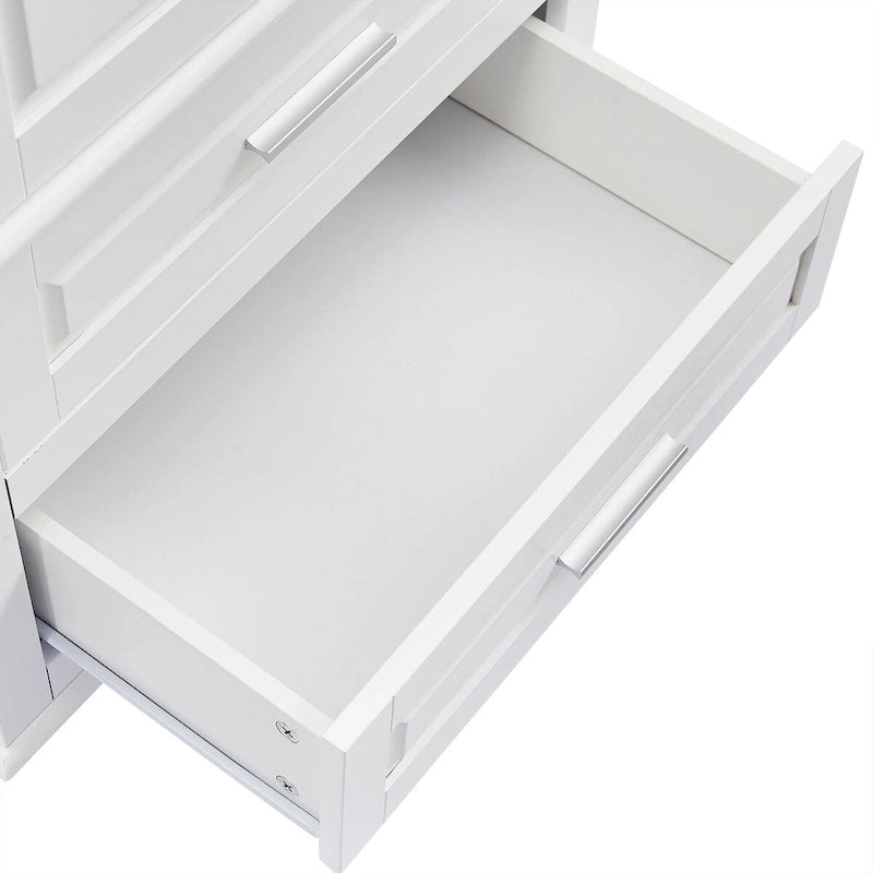 Armoire de rangement haute à deux tiroirs pour salle de bain/bureau - 24 x 62,5