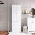 Armoire de rangement de 70 cm de haut avec portes et trois tiroirs pour salle de bain/bureau