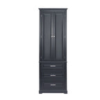 Armoire de rangement de 70 cm de haut avec portes et trois tiroirs pour salle de bain/bureau