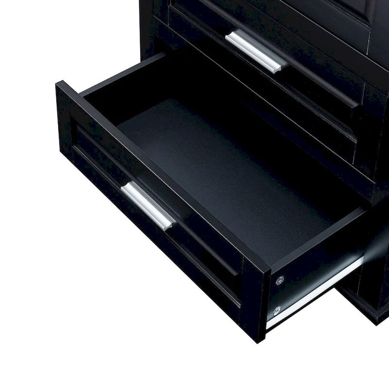 Armoire de rangement de 70 cm de haut avec portes et trois tiroirs pour salle de bain/bureau