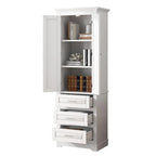 Armoire de rangement de 70 cm de haut avec portes et trois tiroirs pour salle de bain/bureau