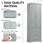 Armoire de rangement de 70 cm de haut avec portes et trois tiroirs pour salle de bain/bureau