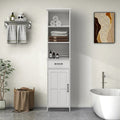 Armoire de rangement de salle de bain en bois de 65 cm de hauteur avec une porte et des étagères