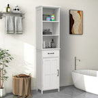 Armoire de rangement de salle de bain en bois de 65 cm de hauteur avec une porte et des étagères