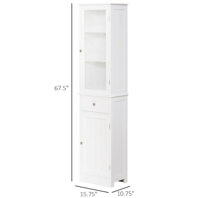 Armoire de rangement étroite pour salle de bain, armoire haute pour salle de bain, colonne à linge étroite