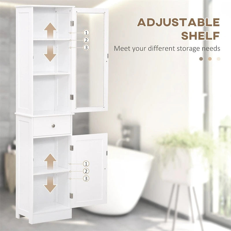 Armoire de rangement étroite pour salle de bain, armoire haute pour salle de bain, colonne à linge étroite