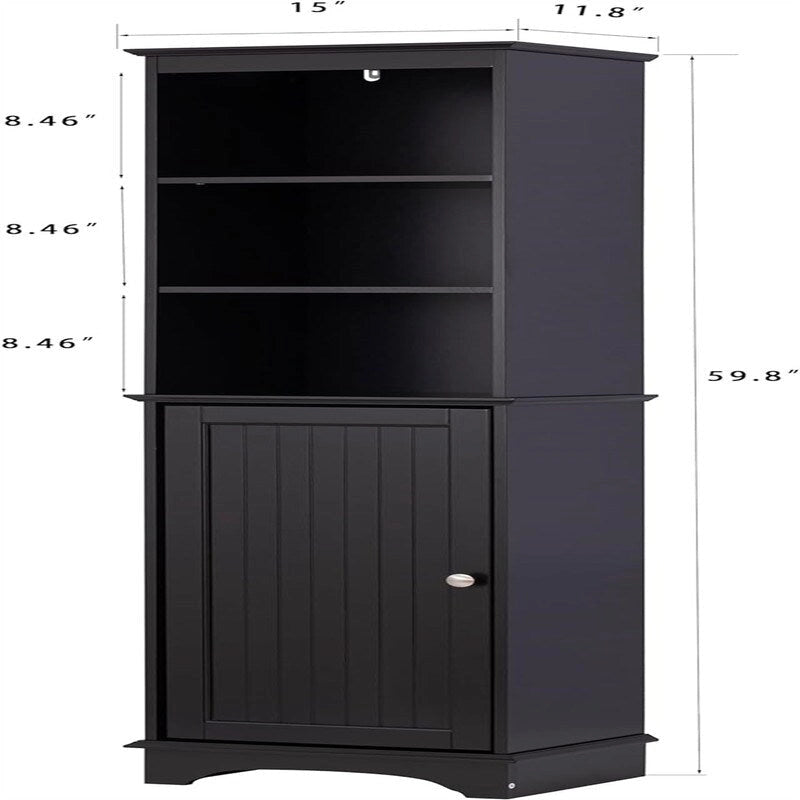 Meuble de rangement autoportant à trois étagères - 11,8 cm (P) x 15 cm (L) x 59,8 cm (H)