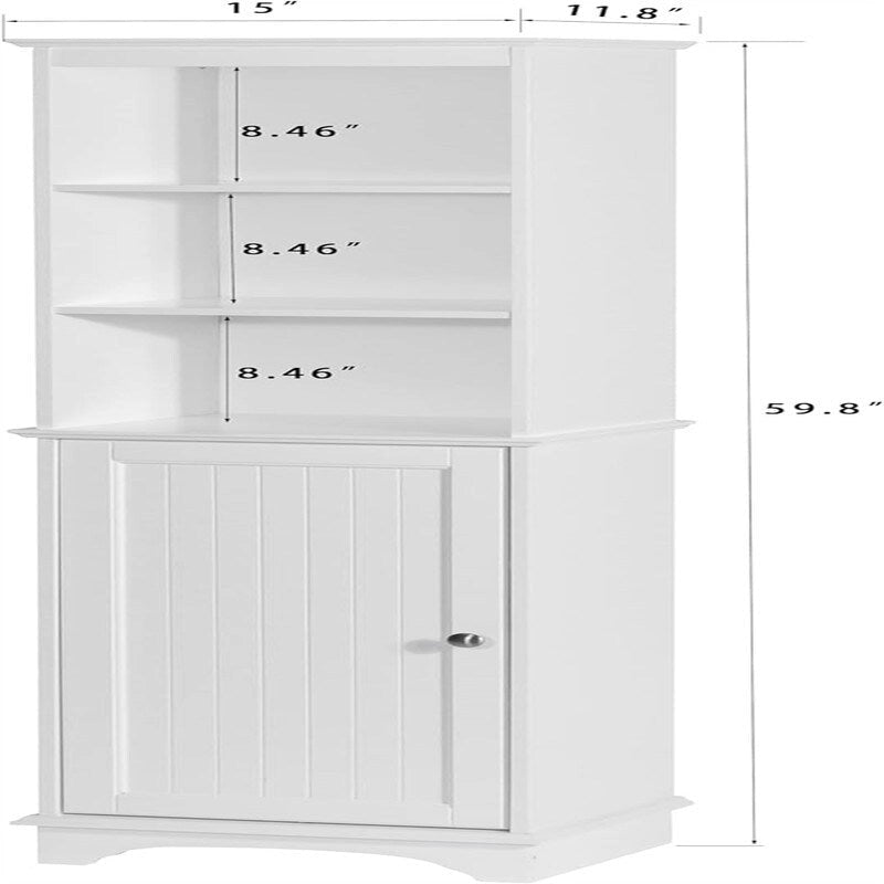 Meuble de rangement autoportant à trois étagères - 11,8 cm (P) x 15 cm (L) x 59,8 cm (H)