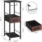 Étagère de rangement pour petite salle de bain, 3 niveaux, pour serviettes - 26 cm (P) x 30 cm (L) x 71 cm (H)