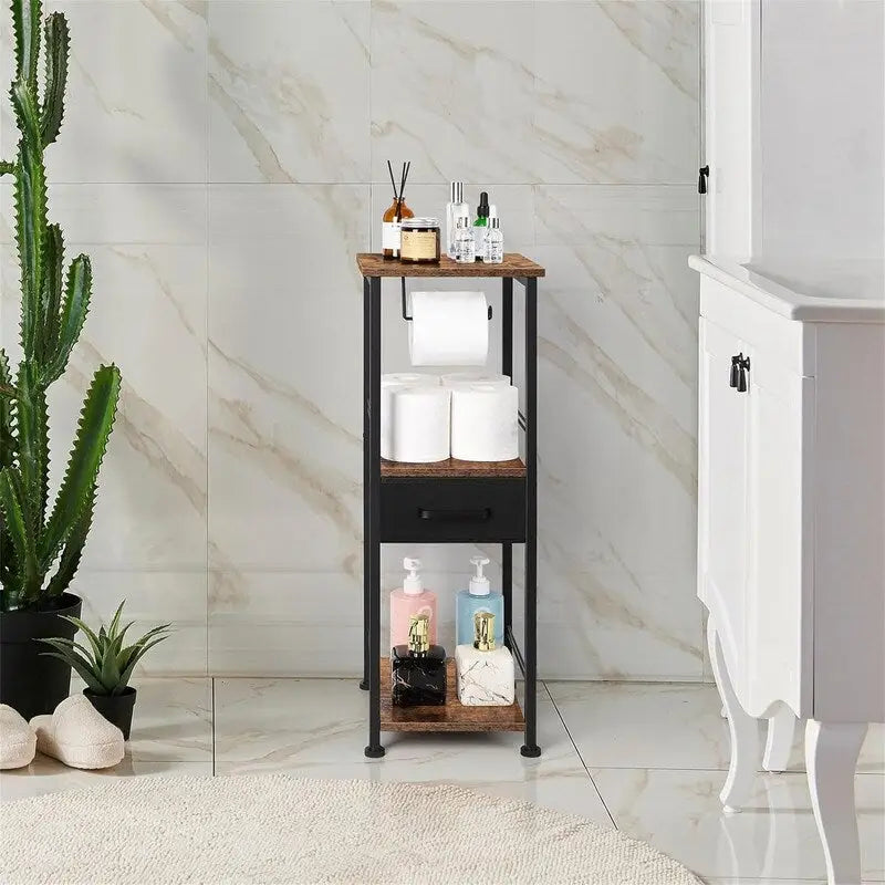 Étagère de rangement pour petite salle de bain, 3 niveaux, pour serviettes - 26 cm (P) x 30 cm (L) x 71 cm (H)
