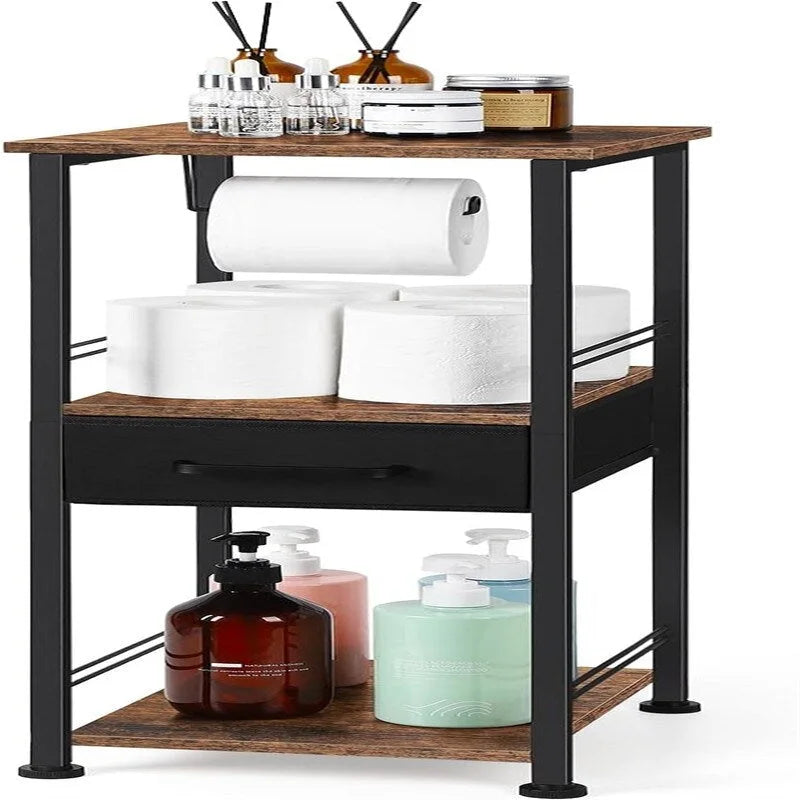 Étagère de rangement pour petite salle de bain, 3 niveaux, pour serviettes - 26 cm (P) x 30 cm (L) x 71 cm (H)