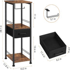 Étagère de rangement pour petite salle de bain, 3 niveaux, pour serviettes - 26 cm (P) x 30 cm (L) x 71 cm (H)