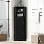 Armoire d'angle de salle de bain autoportante haute