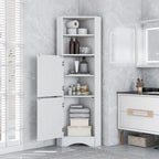 Armoire d'angle de salle de bain autoportante haute